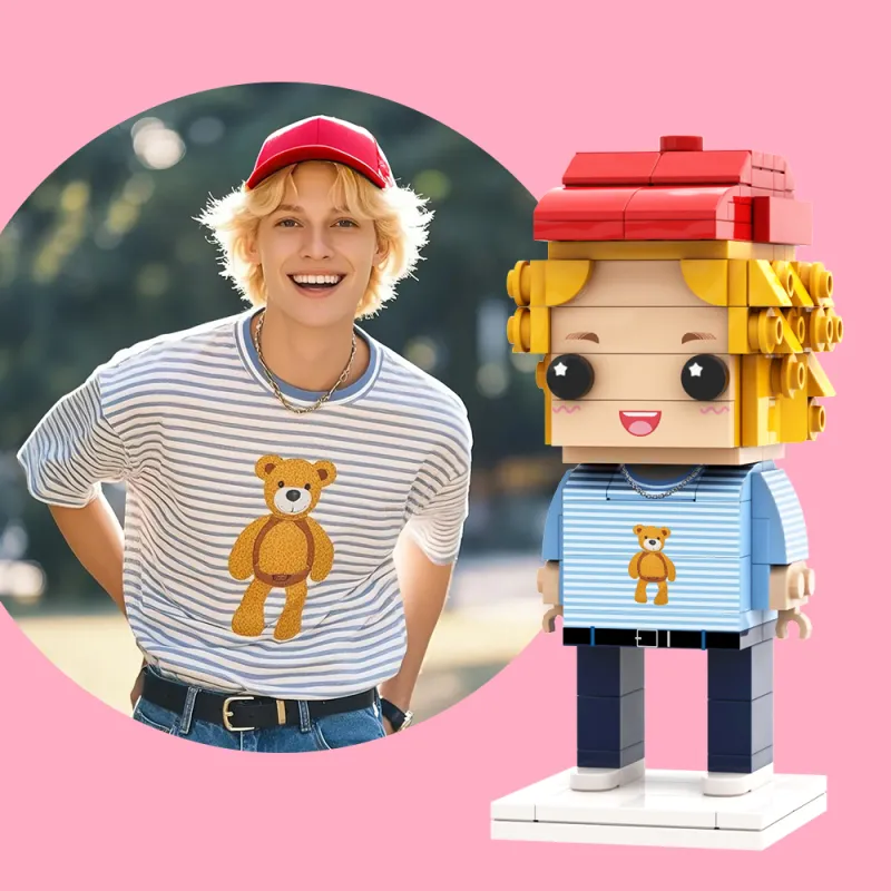 Full Body Custom Brick Figures, Small Particle Block Toy Brick, Custom Set - Choose 1, 2, 3, or 4 Figures