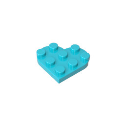 Plate Angled 3 x 3 with Heart Shape