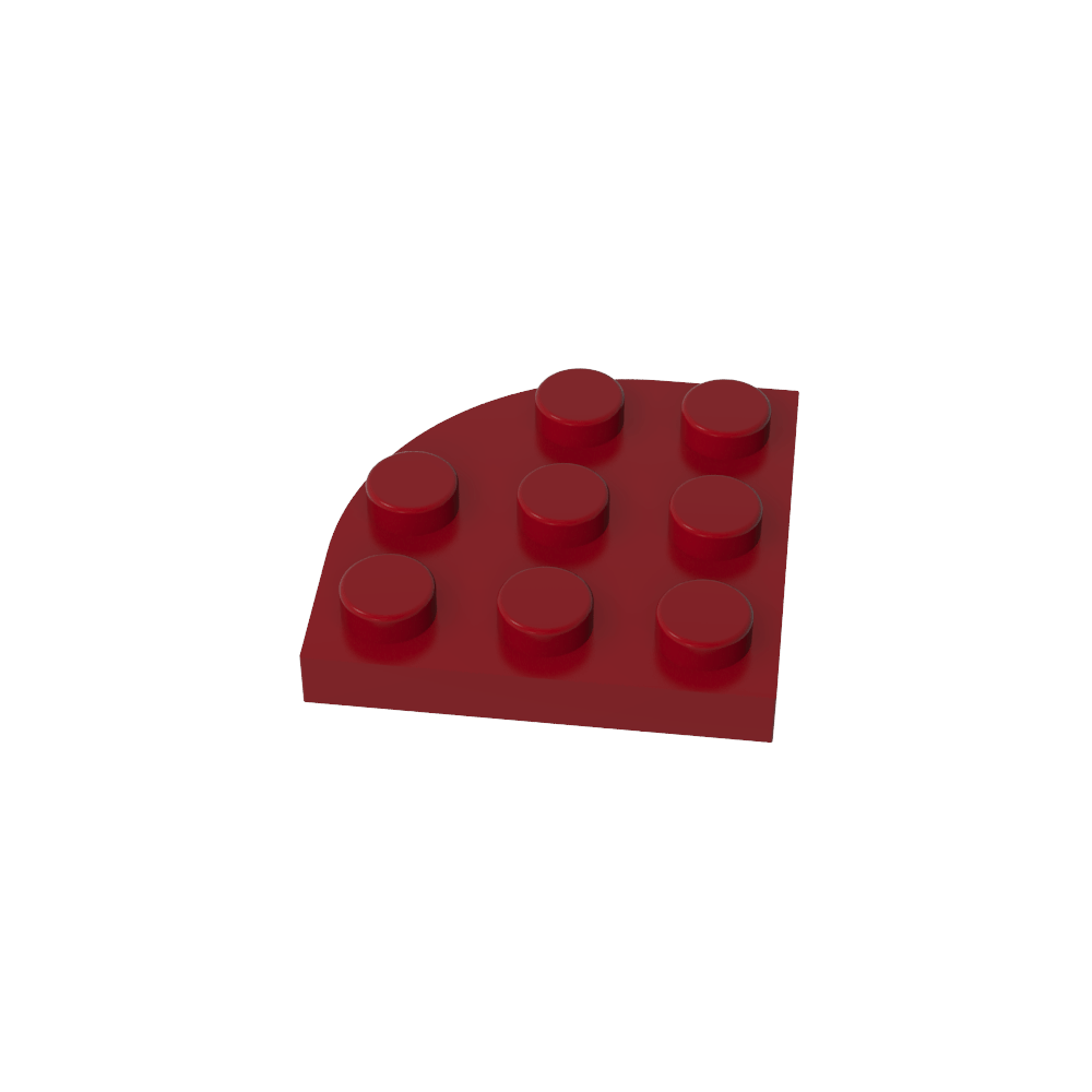 Plate Round Corner 3 x 3-MyGobricks