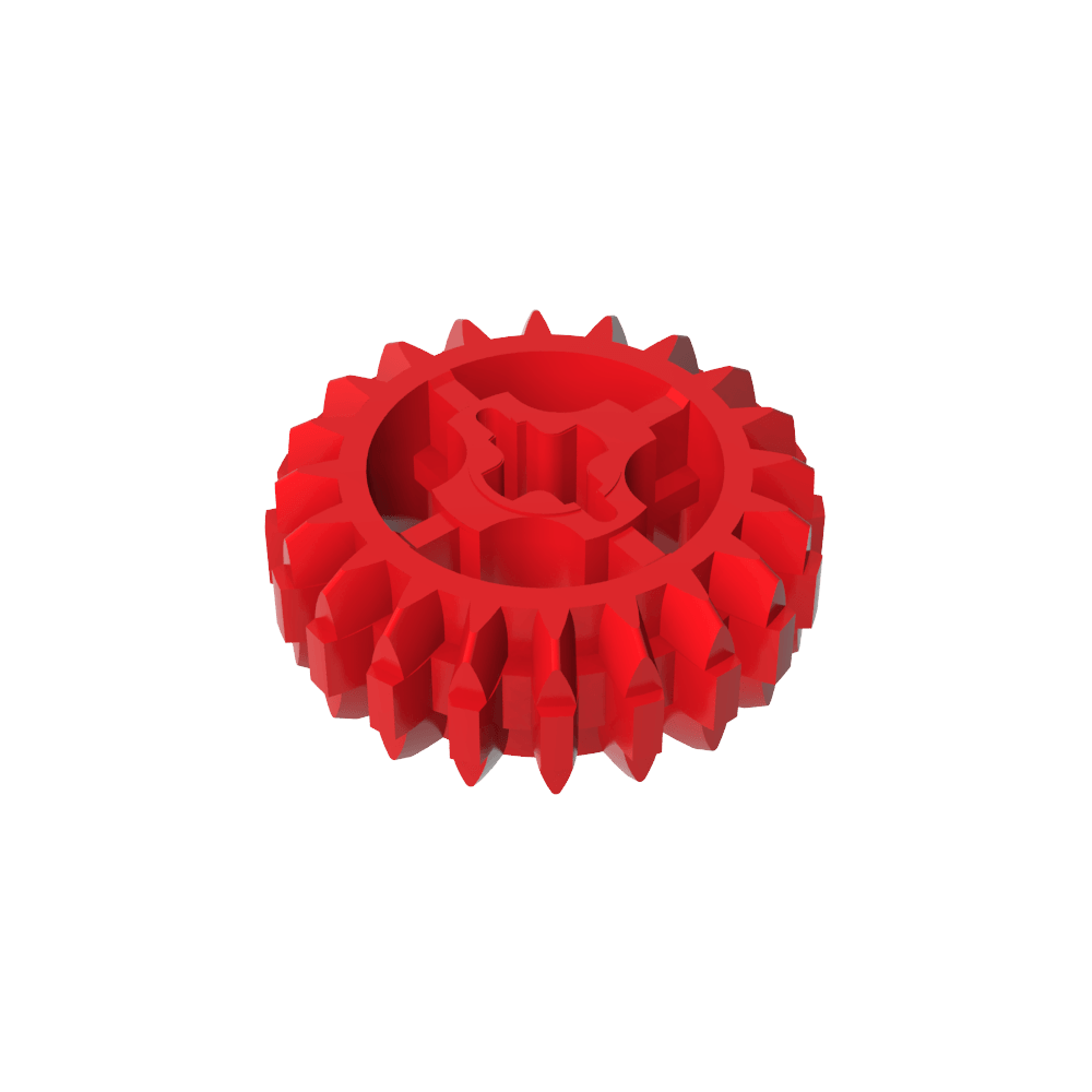 Technic Gear 20 Tooth Double Bevel with Axle Hole Type 1 [+ Opening]-MyGobricks