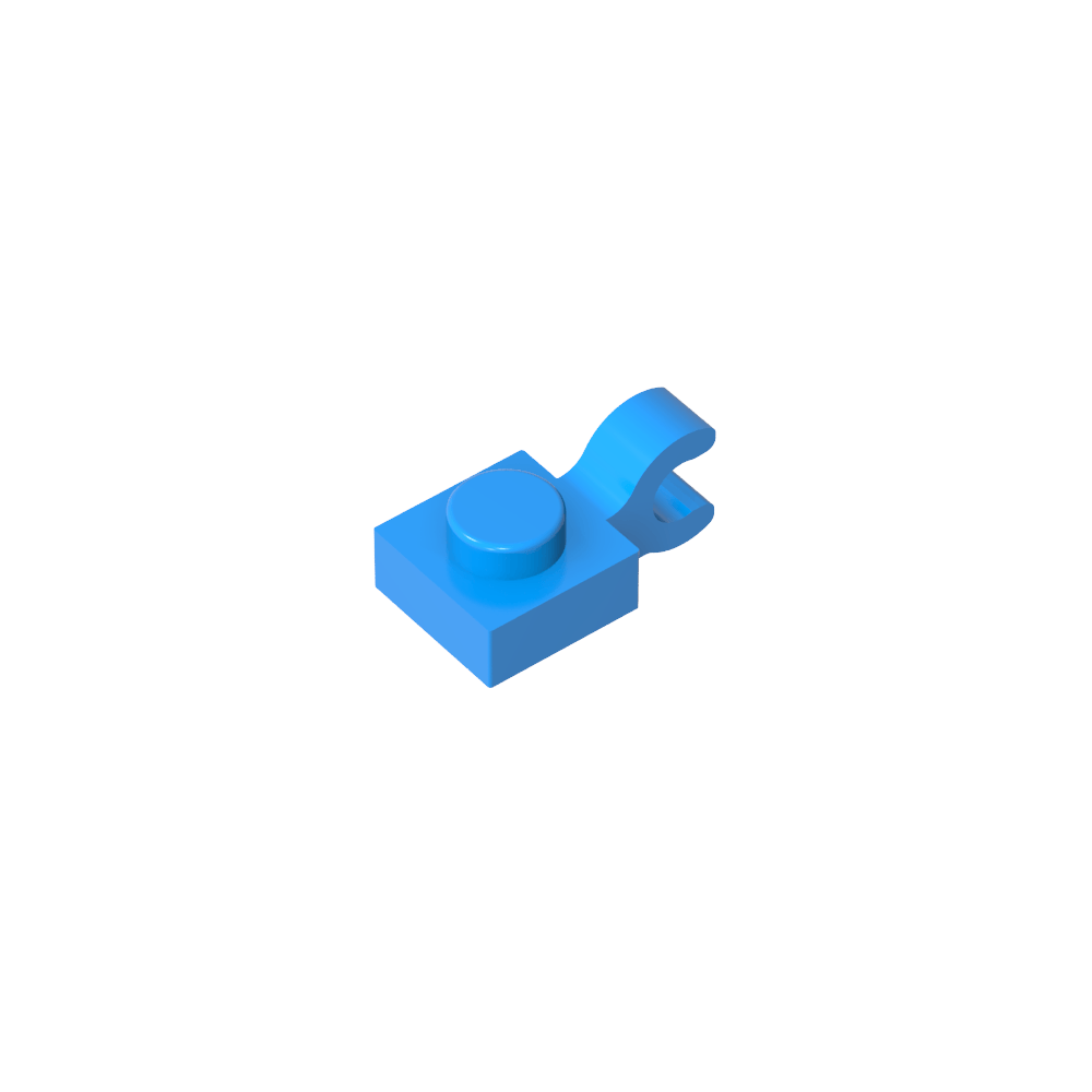 Plate Special 1 x 1 with Clip Horizontal [Thick U Clip]-MyGobricks