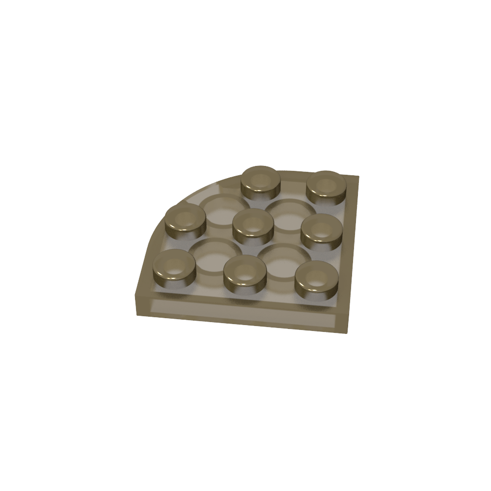 Plate Round Corner 3 x 3-MyGobricks