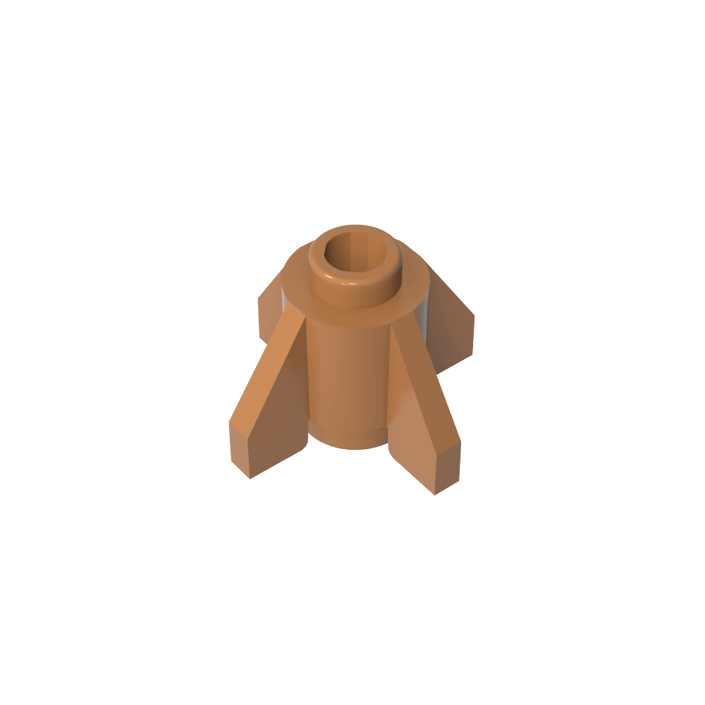 Brick Round 1 x 1 with Fins, Open Stud-MyGobricks