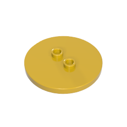 Plate Special Round 4 x 4 with 2 Studs [Plain]