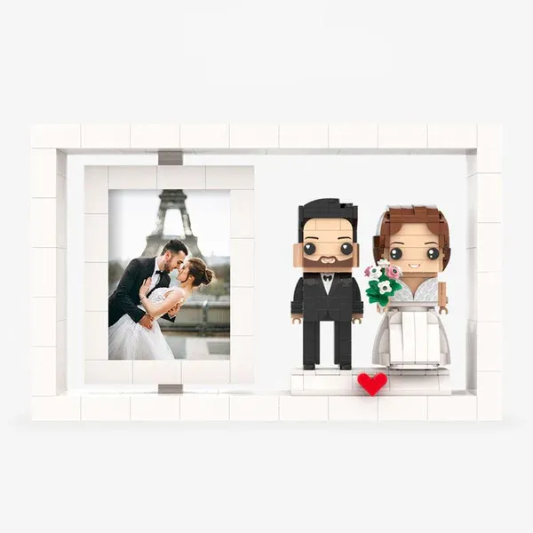 Full Body Customizable 2-3 People Photo Frame, Personalized Mini Figure,Unique Friends, Partners, Valentine's, Birthday Gifts