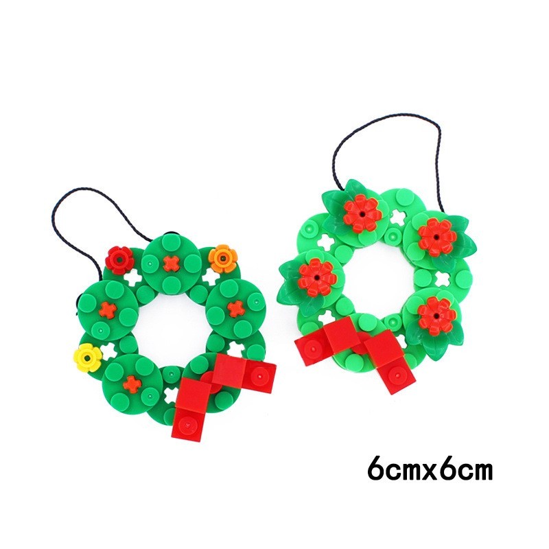 Small Particle DIY Christmas Tree Building Blocks Hanger, Christmas Garland Decoration 4032 32607