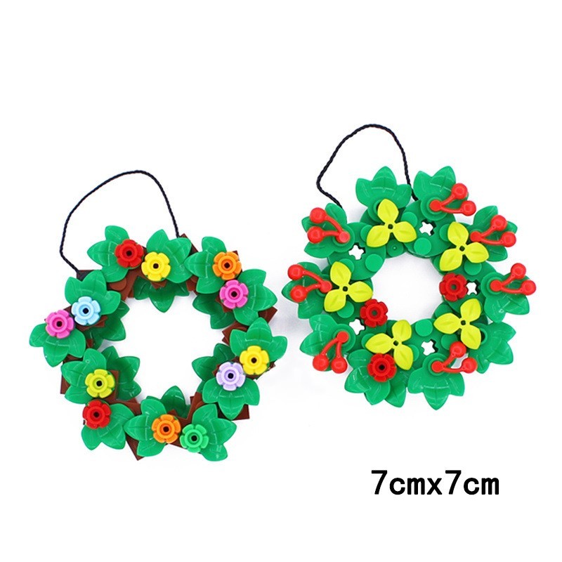 Small Particle DIY Christmas Tree Building Blocks Hanger, Christmas Garland Decoration 4032 32607