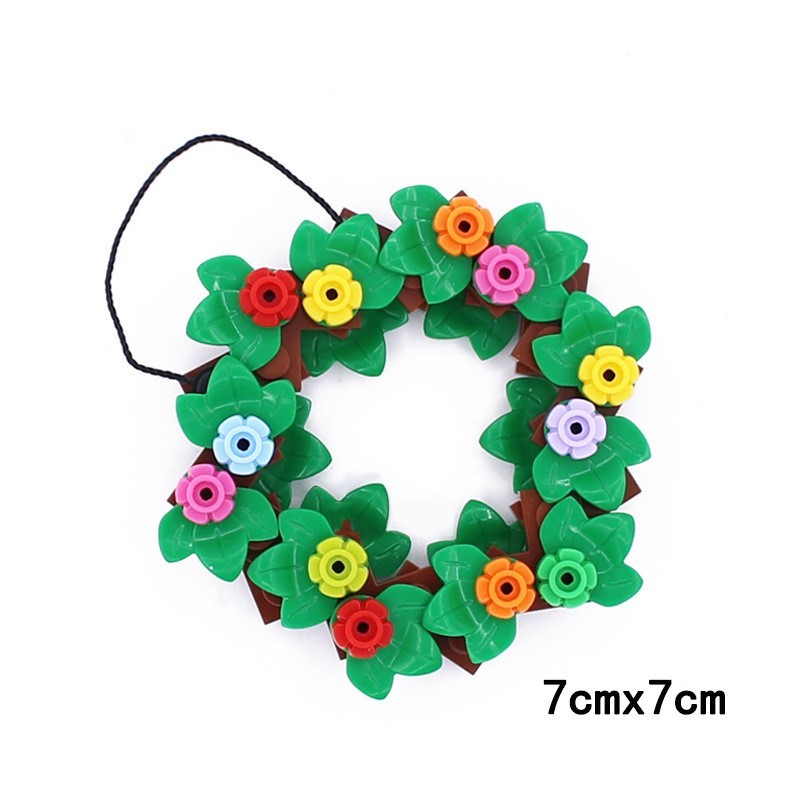 Small Particle DIY Christmas Tree Building Blocks Hanger, Christmas Garland Decoration 4032 32607