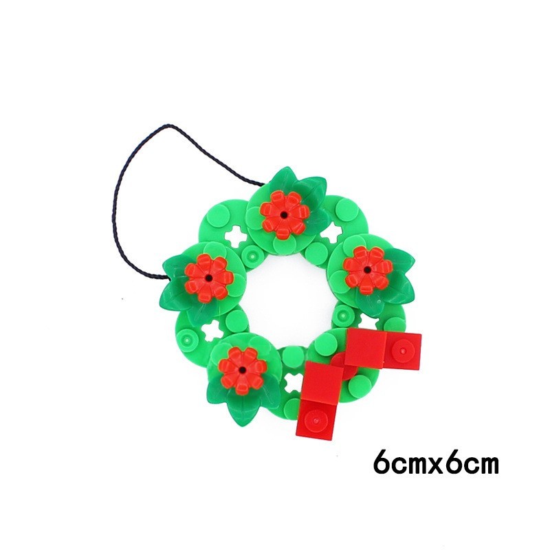 Small Particle DIY Christmas Tree Building Blocks Hanger, Christmas Garland Decoration 4032 32607