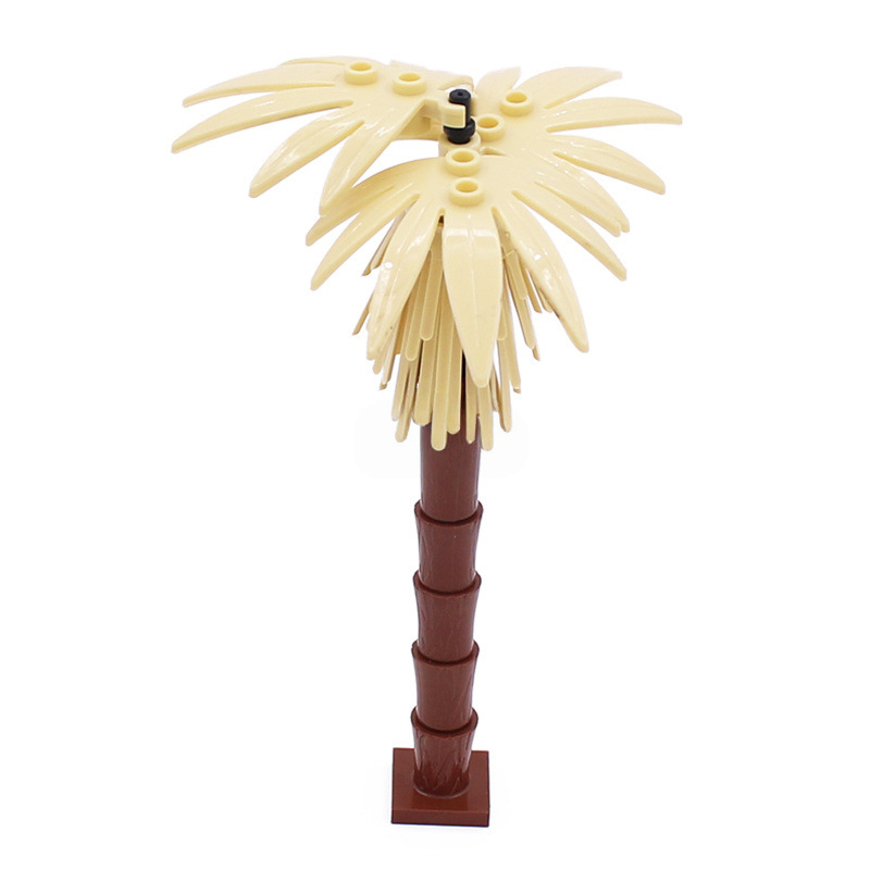 Tropical Plant Set: 3 Sets of 11pcs Small Pieces Bricks for Palm & Coconut Trees (Styles 6135/2563/6064)