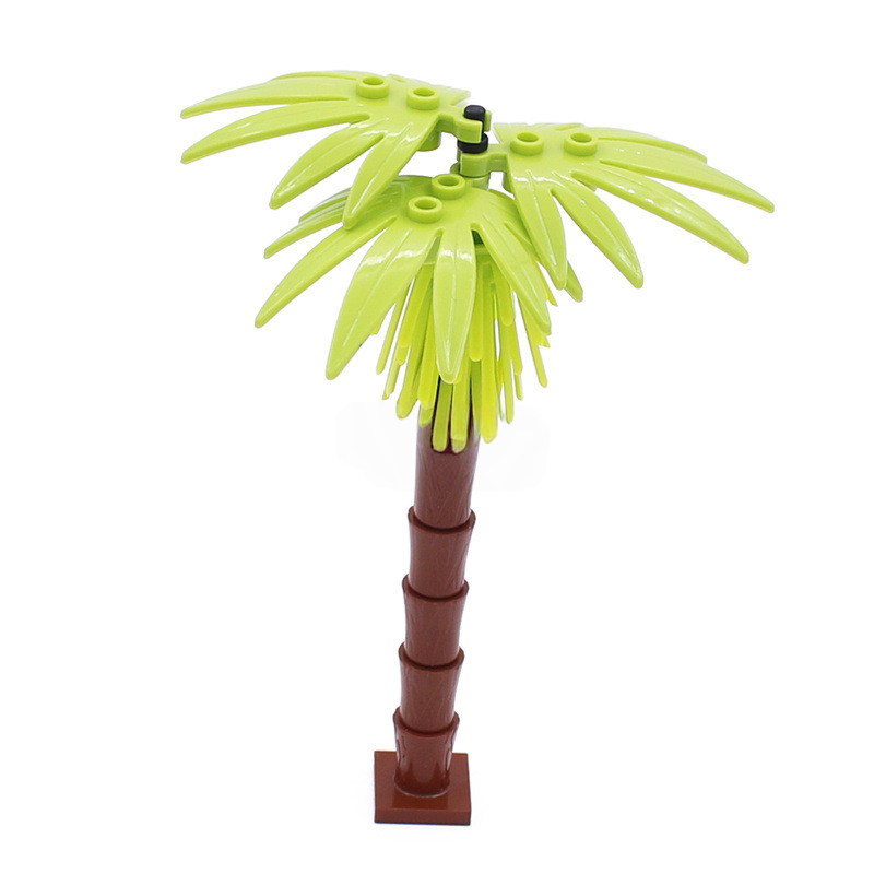 Tropical Plant Set: 3 Sets of 11pcs Small Pieces Bricks for Palm & Coconut Trees (Styles 6135/2563/6064)