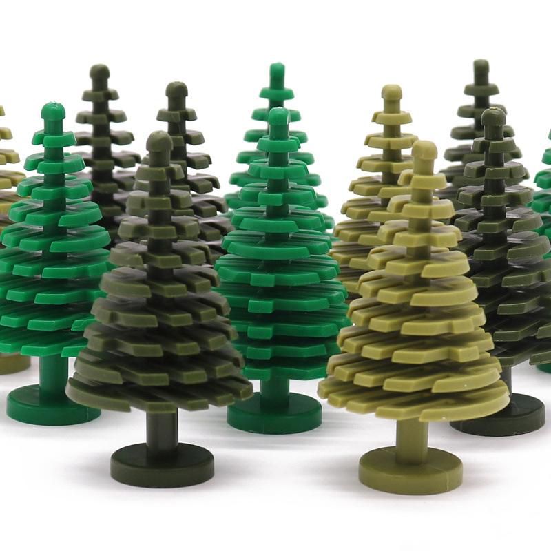 Tactical Pine Tree Building Blocks - 0.3kg Bulk Bag - Wargame & Military MOC Scenery Kit