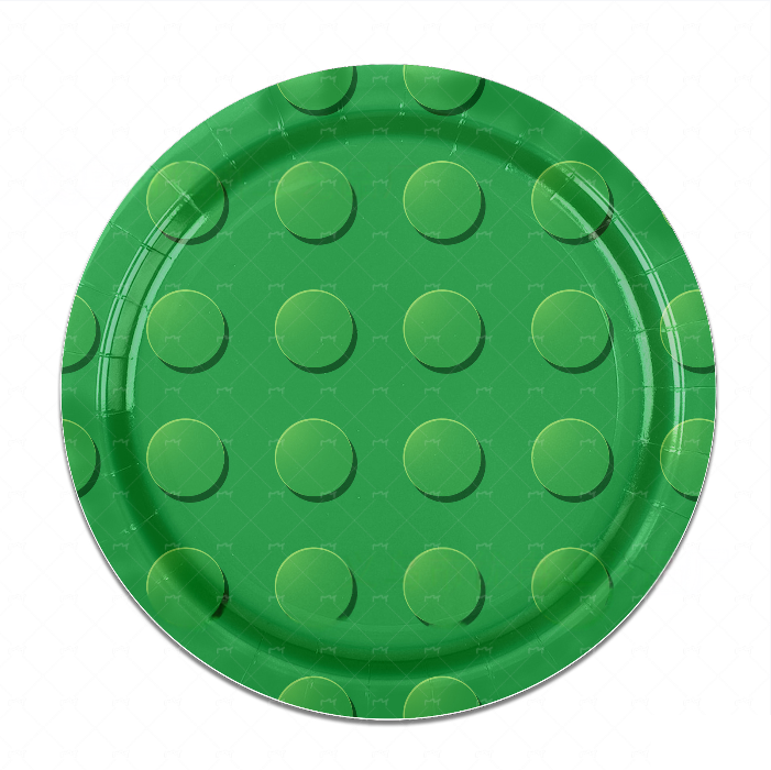 Brick Birthday Bash Kit, Fun-Tastic Gobricks Style Table Cover, Plates & Napkins for Building Block Party Decor