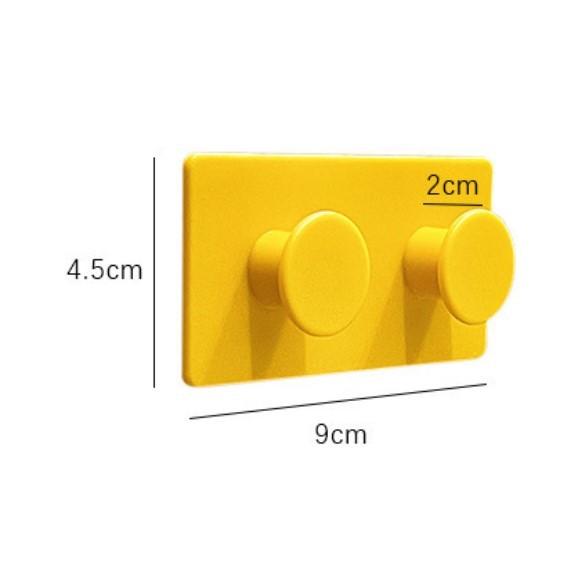 Creative Building Block Hooks, Simple Adhesive Hooks, Wall Plugs and Keys Hooks, No-Drilling Multi-Functional Hooks