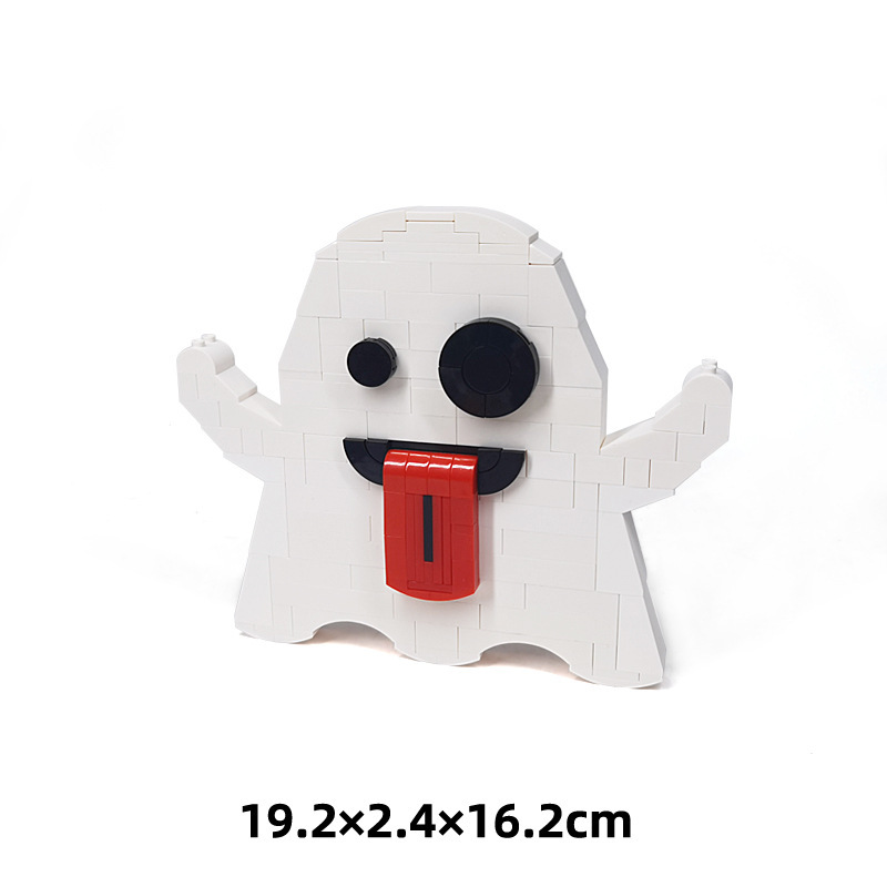 Halloween Ghosts, Pumpkin Building Blocks, MOC Ghost Decorations