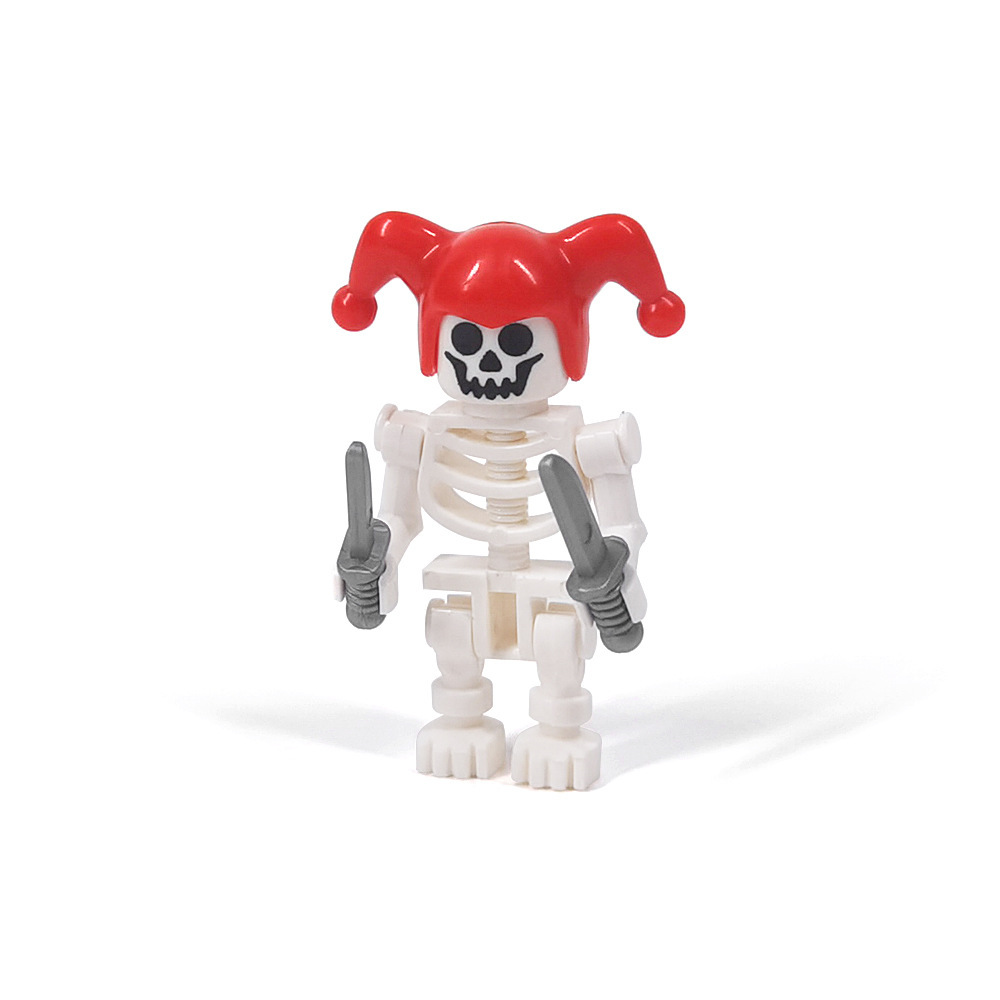 Halloween Skeleton Figurines, Ghost and Death God Figures, Cemetery Building Block Scenes Figurines