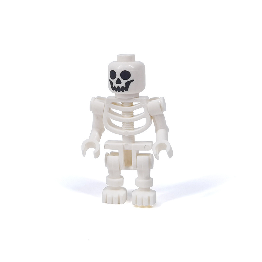 Halloween Skeleton Figurines, Ghost and Death God Figures, Cemetery Building Block Scenes Figurines