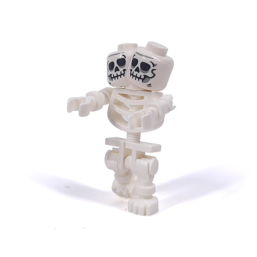 Halloween Skeleton Figurines, Ghost and Death God Figures, Cemetery Building Block Scenes Figurines