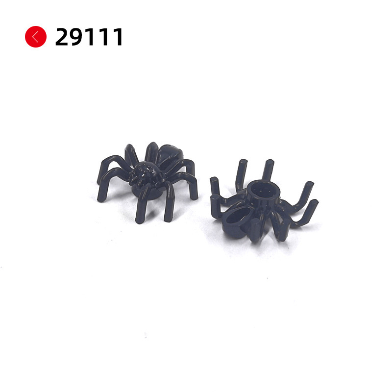 MOC Halloween Props, Small Granules 29111 Long-Legged Spider, Building Block Toy Parts