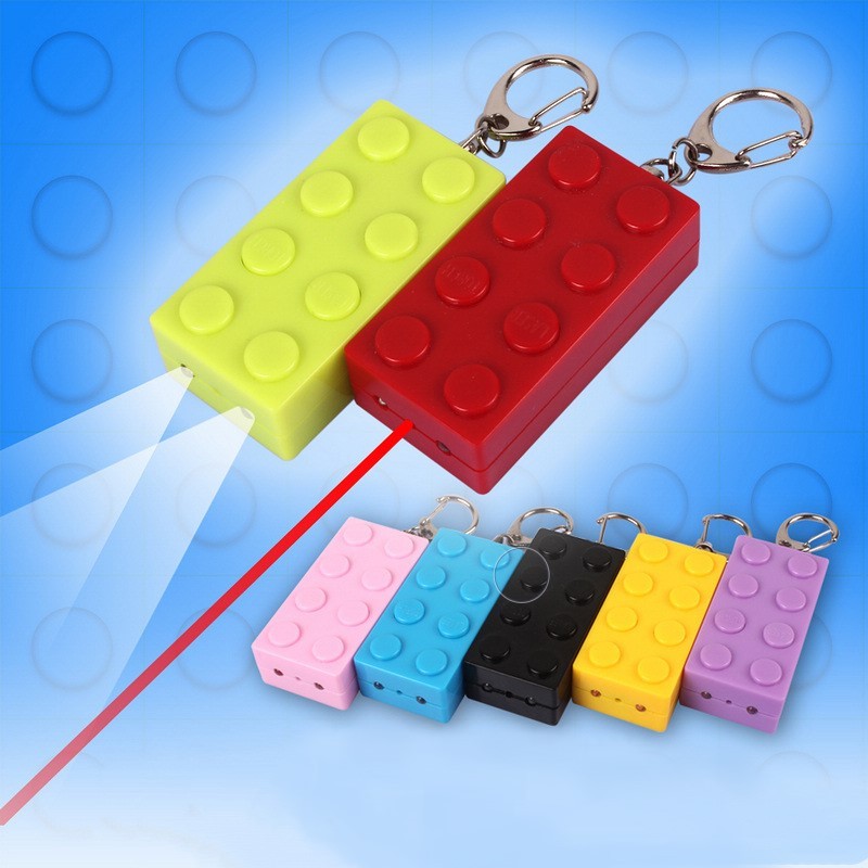 Light-Emitting Infrared Building Blocks, Laser Flashlight, Pet Infrared toy, LED Creative Keychain
