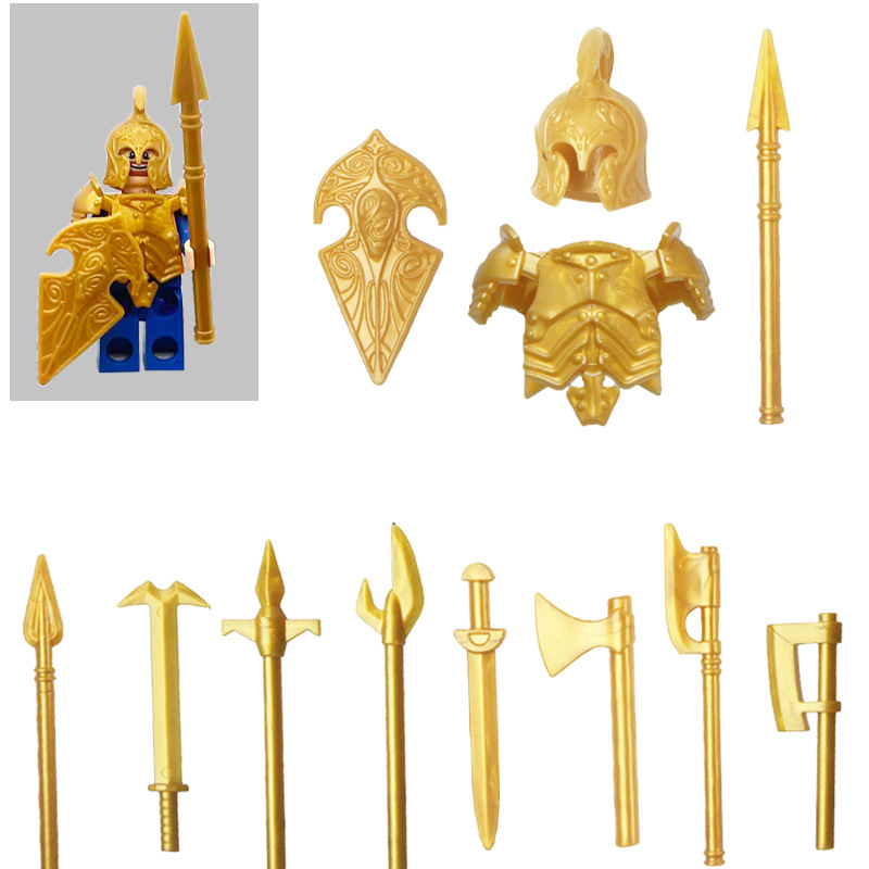 Knight Building Blocks Accessories, Military Weapon Building Blocks, Compatible Figurine Accessories Set