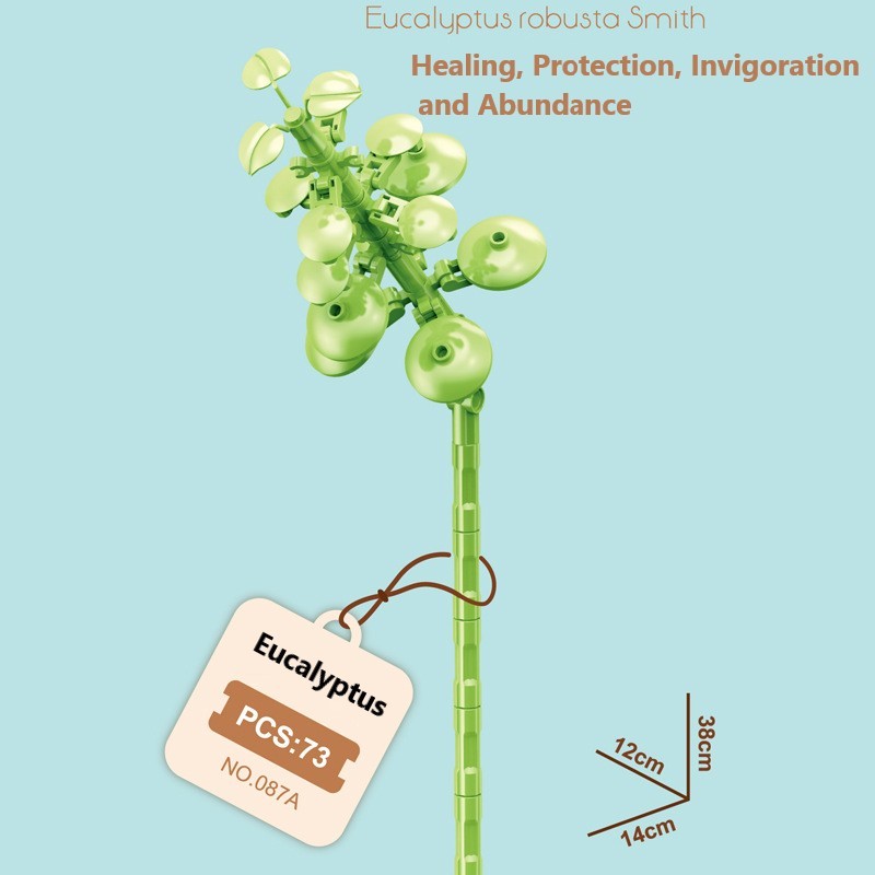 Intelligent Small Particle Assembly Building Blocks in the Shape of Flowers, Compatible with Realistic Everlasting Flowers, Best Birthday and Christmas Gift