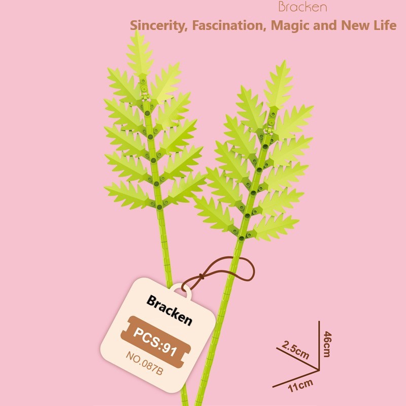 Intelligent Small Particle Assembly Building Blocks in the Shape of Flowers, Compatible with Realistic Everlasting Flowers, Best Birthday and Christmas Gift