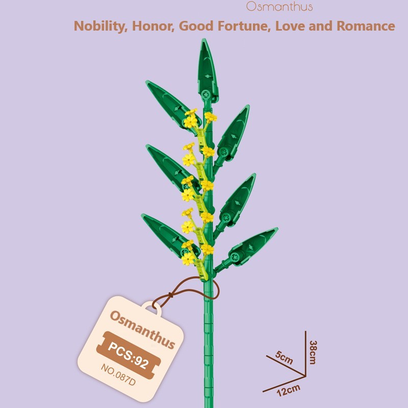 Intelligent Small Particle Assembly Building Blocks in the Shape of Flowers, Compatible with Realistic Everlasting Flowers, Best Birthday and Christmas Gift