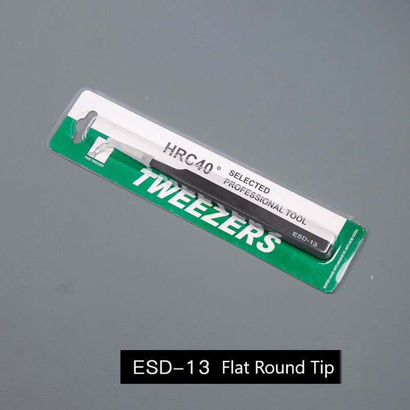 Stainless Steel Anti-Static Tweezers - Straight/Bent Tips for Electronics