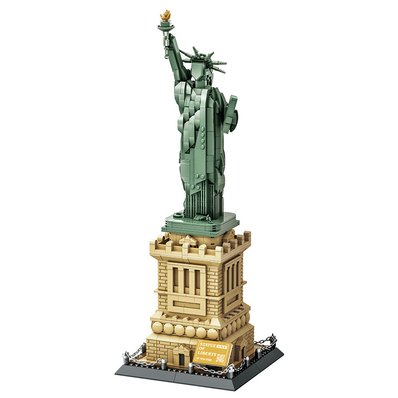Wange 5227 Statue of Liberty Building Blocks Set, Compatible with Small-Particle Adult Assembly Models