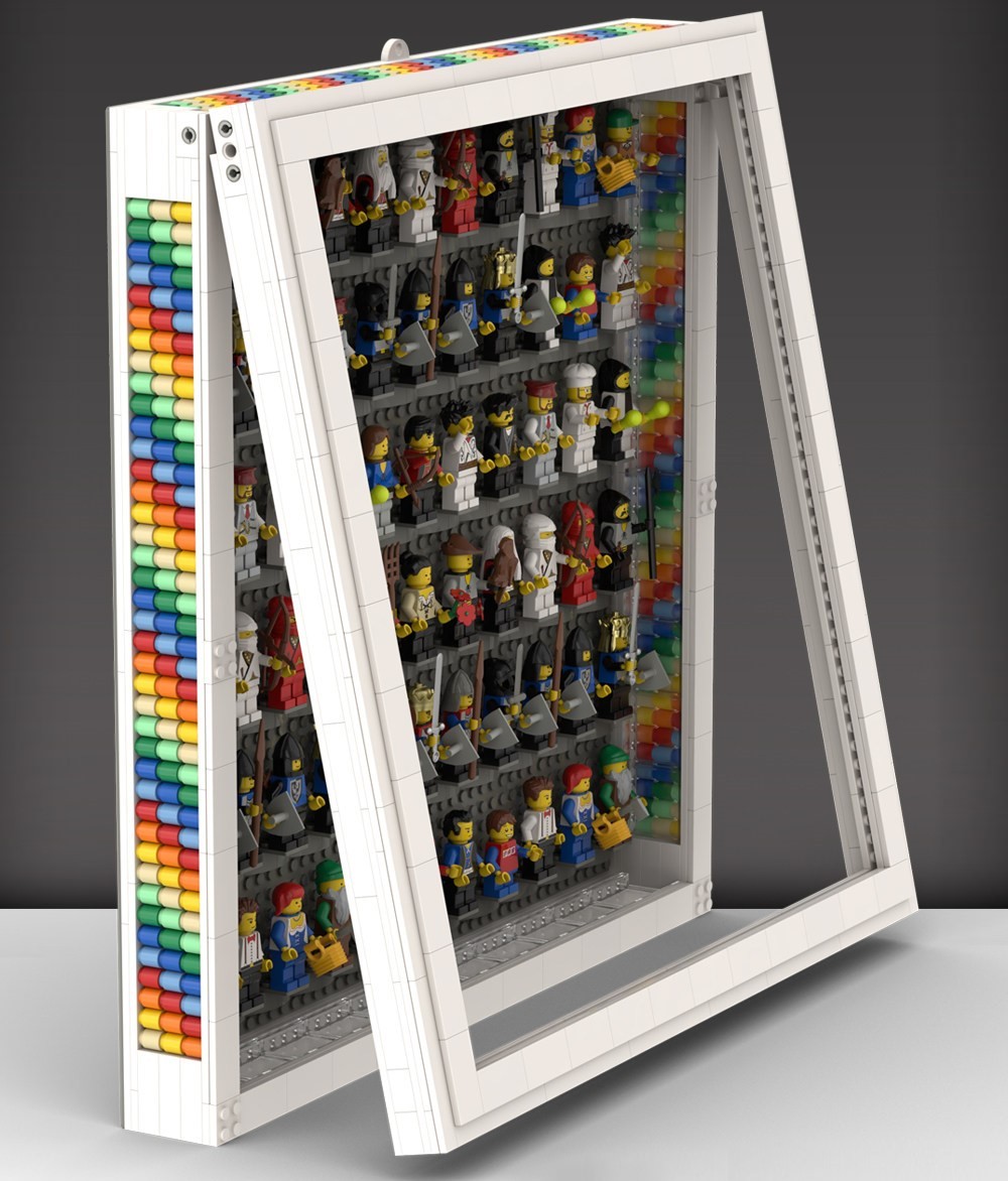 Building Block Figurine Rainbow Photo Frame, Compatible with Small Particle DIY Storage Ornaments