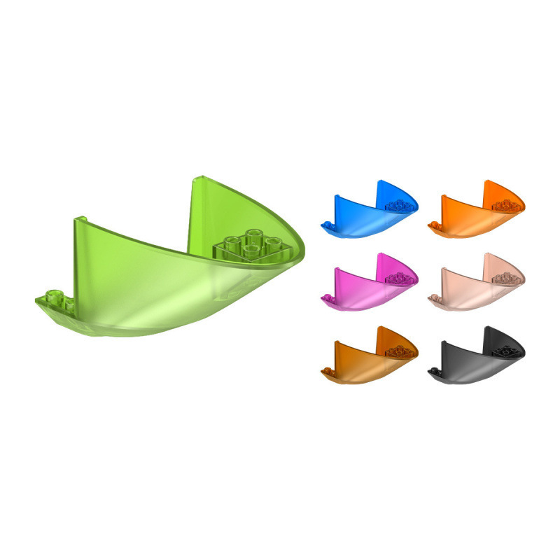 87616 Small Building Blocks Parts, compatible with 6x10 Aircraft Tail Bottom Parts (NOT Gobricks Brand)