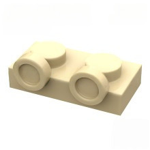 Kf-0007 Small-Particle Brick Compatible, 1X2 Inverted Plate With 2 Studs Facing Upward On The Side (Special Adapter Piece), 100g (Approx. 260 Pcs) Not A Gobricks Brand Product