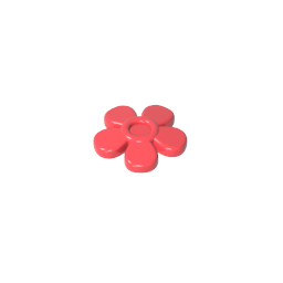 Headwear Accessory Flower with 5 Smooth Petals and Pin