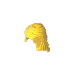 Minidoll Hair Long Wavy, Partially Tied Back [2 Holes]