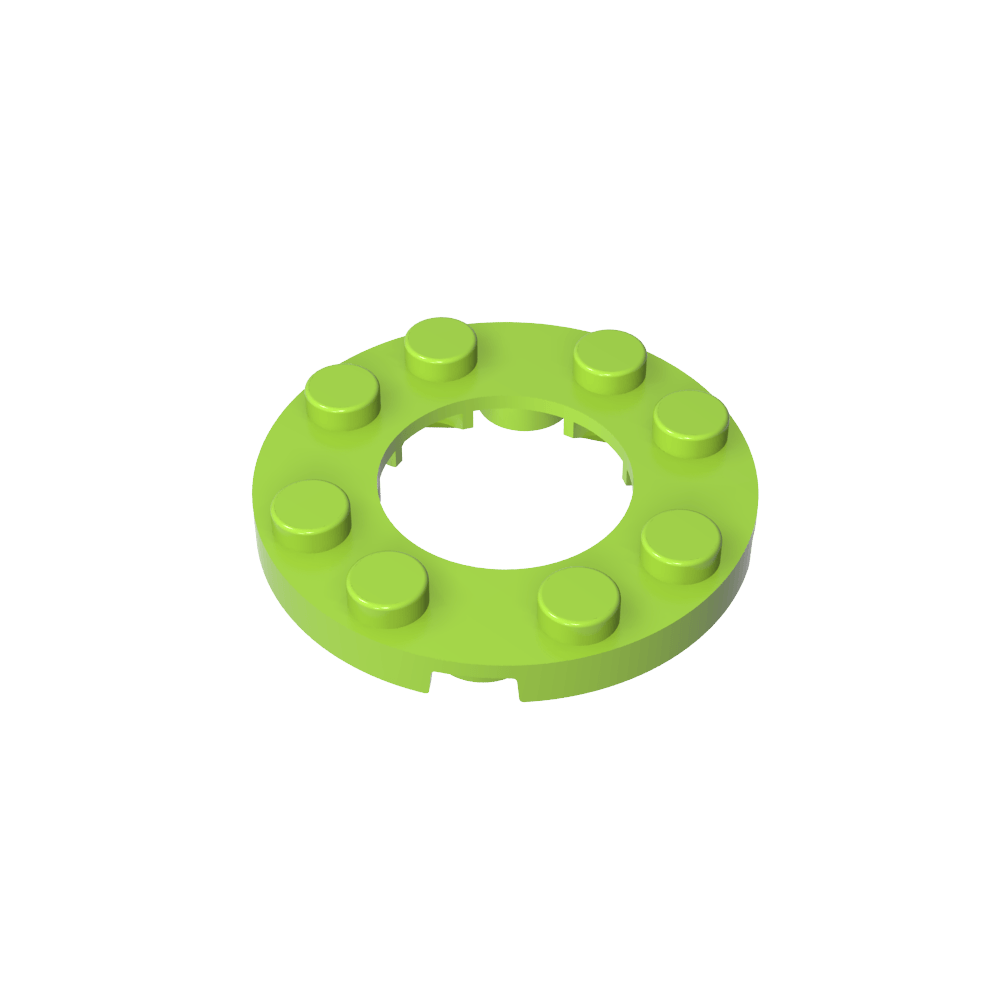 Plate Round 4 x 4 with 2 x 2 Hole-MyGobricks