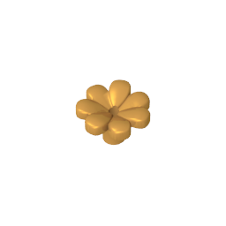 Plant, Flower, Gobricks Figure Accessory with 7 Thick Petals and Pin