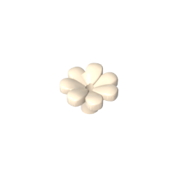 Plant, Flower, Gobricks Figure Accessory with 7 Thick Petals and Pin