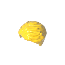 Gobricks Figure Hair Swept Left Tousled [Plain]