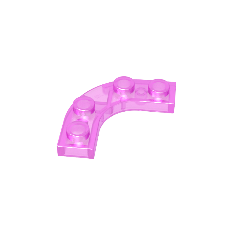 3x3 curved rounded corner plate