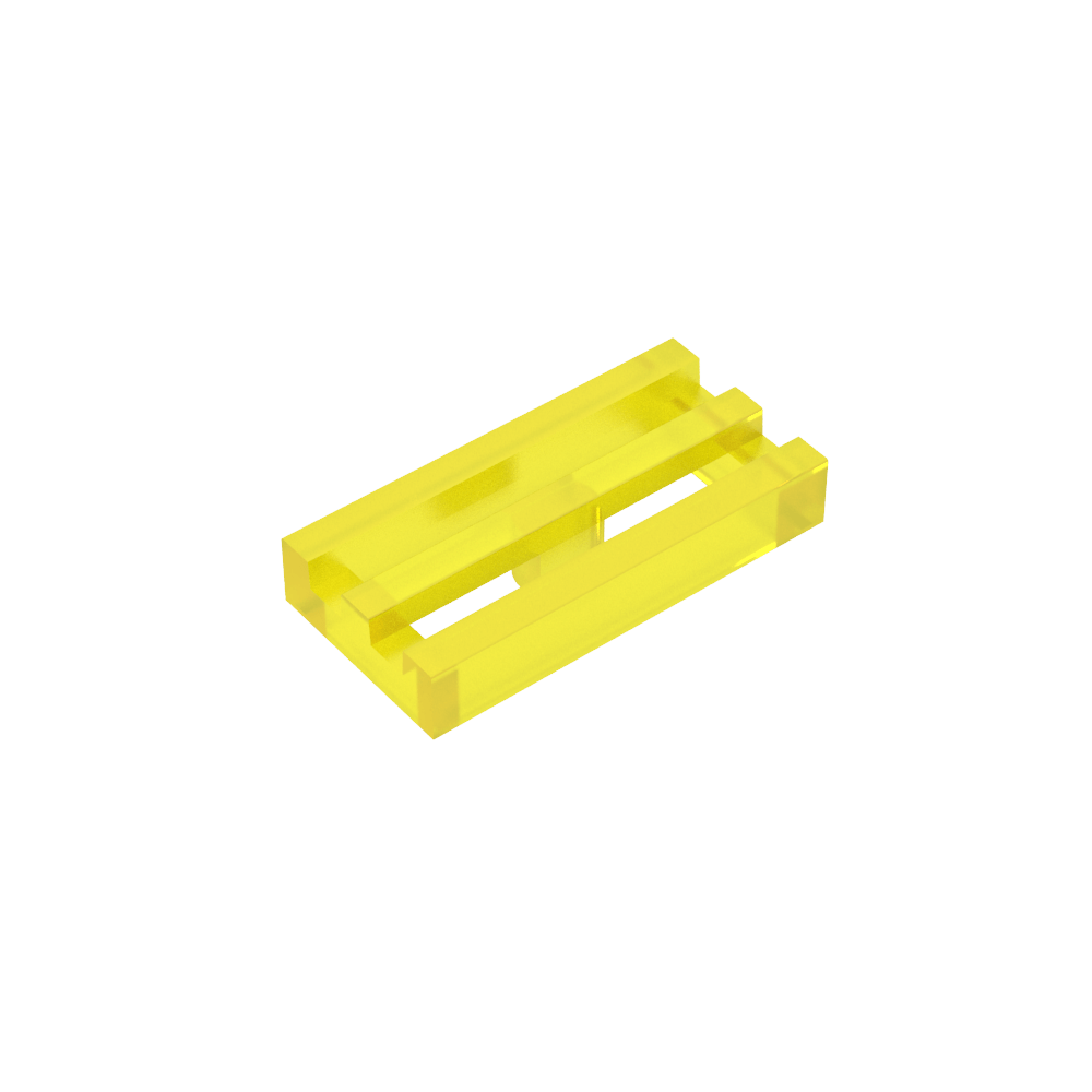 Tile Special 1 x 2 Grille with Bottom Groove