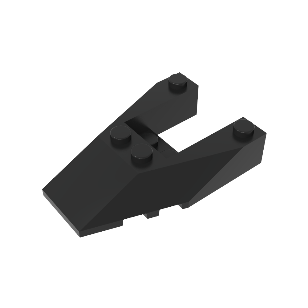 Wedge Sloped 6 x 4 Cutout, Stud Notches-MyGobricks