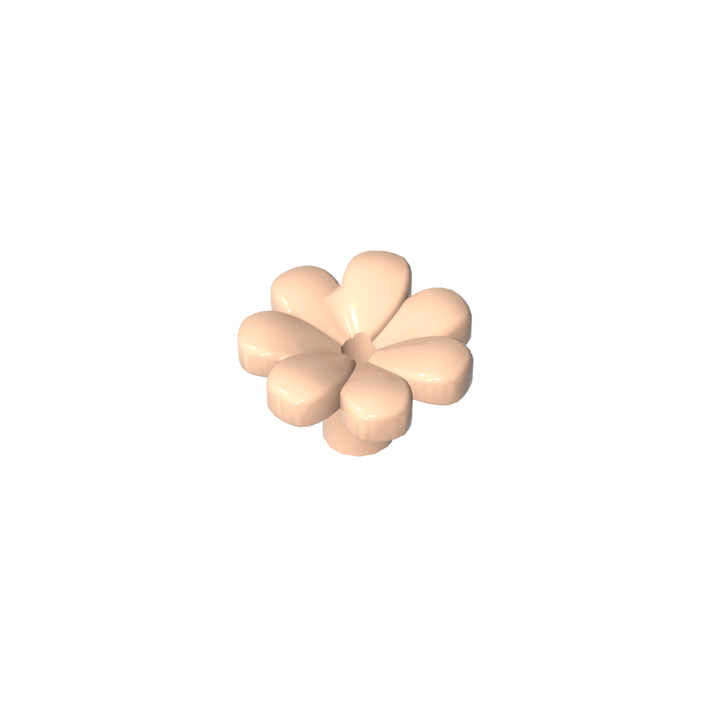 Plant, Flower, Figure Accessory with 7 Thick Petals and Pin