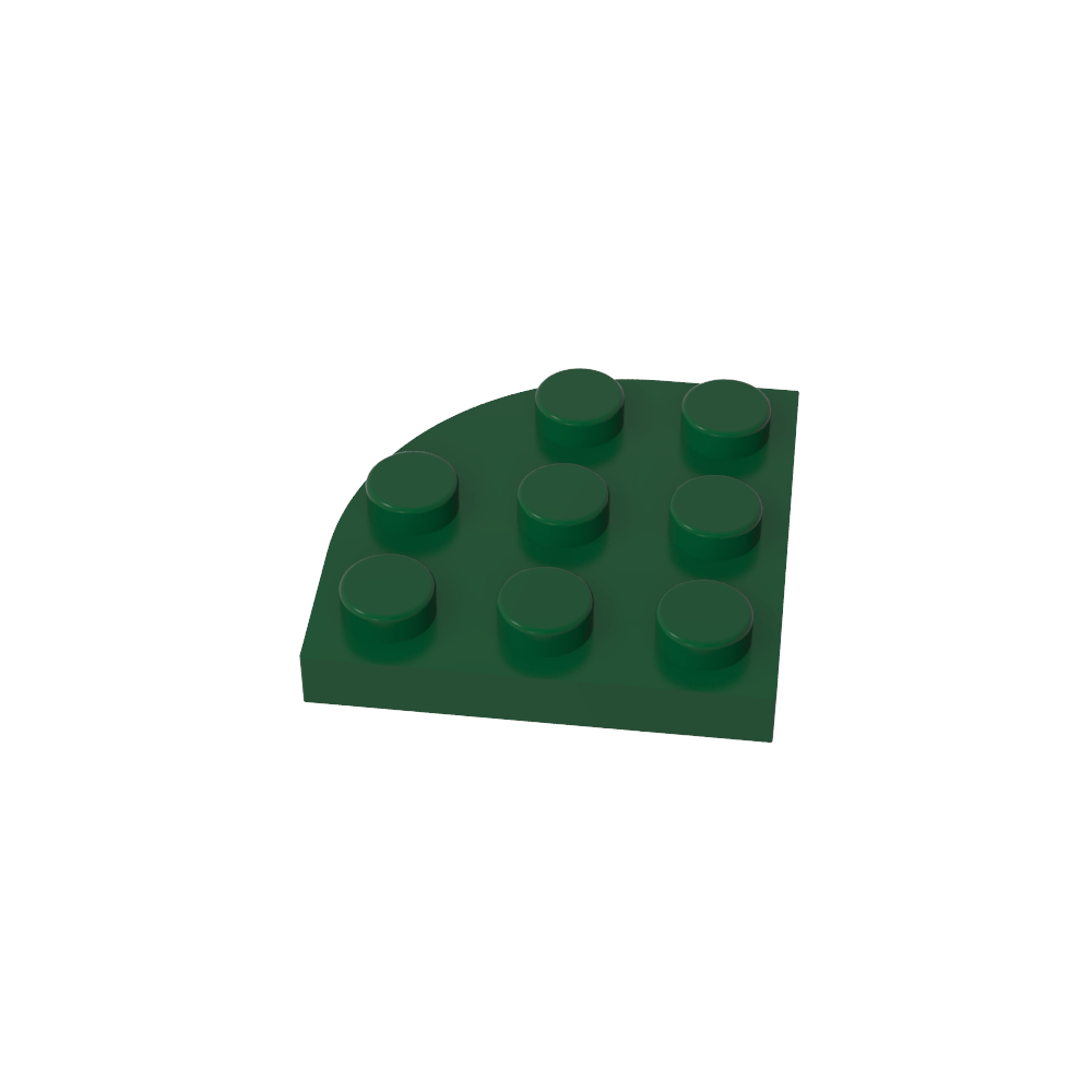 Plate Round Corner 3 x 3-MyGobricks