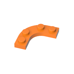 Plate Round Corner 3 x 3 with 2 x 2 Round Cutout
