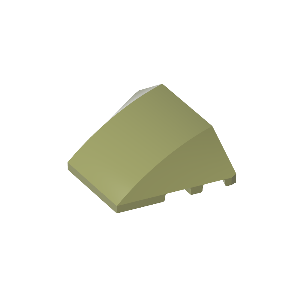 Wedge Curved 4 x 3 No Studs [Plain]-MyGobricks