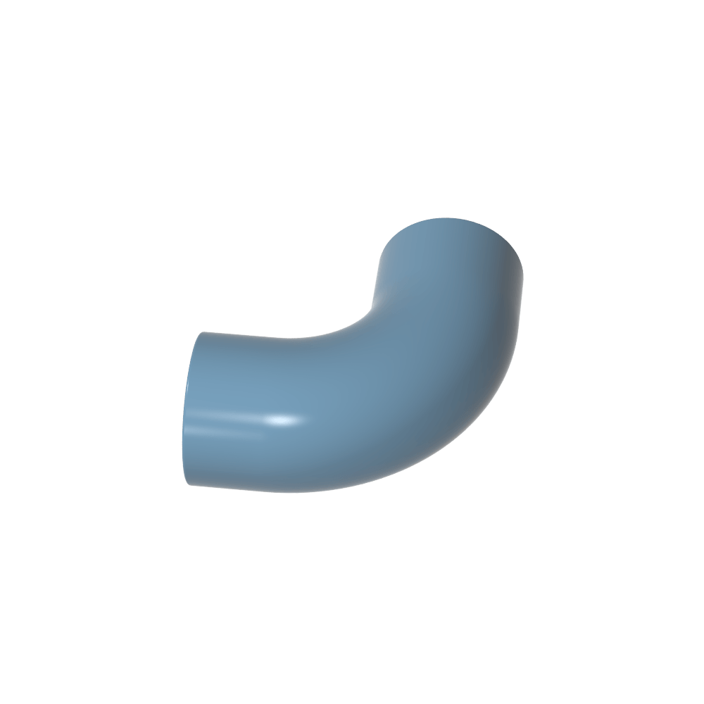 Brick Round 1 x 1 diameter Tube with 90 Degree Elbow (2 x 2 x 1) and Axle Holes (Crossholes) at each-MyGobricks