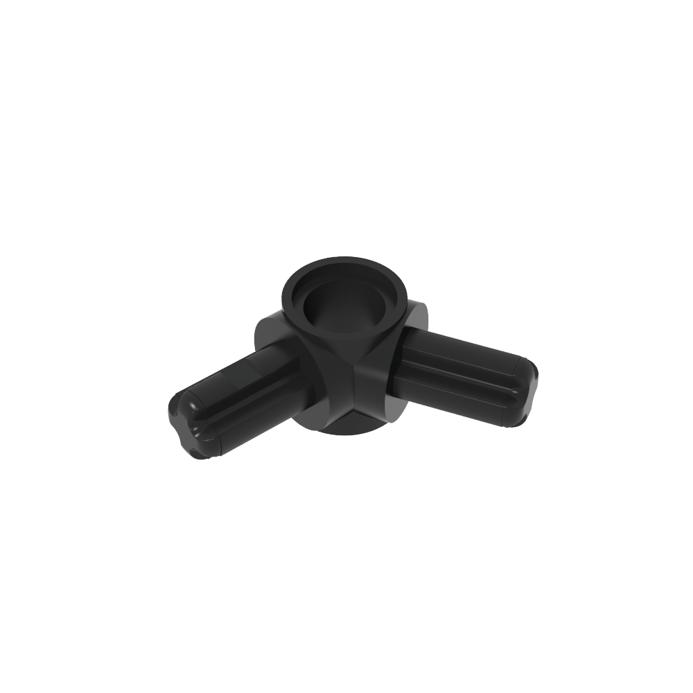 Technic Pin Connector Hub with 1 Axle 120°-MyGobricks