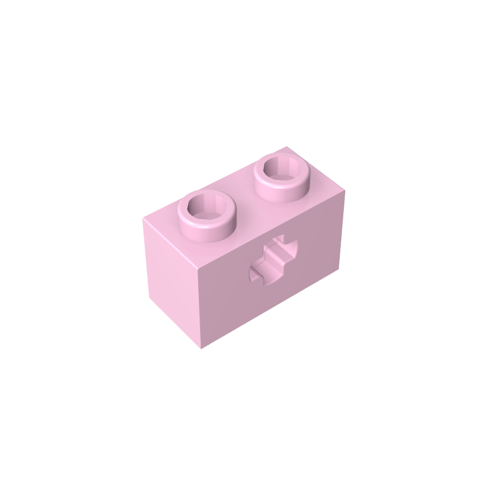 Technic Brick 1 x 2 with Axle Hole Type 1 [+ Opening] and Bottom Pin