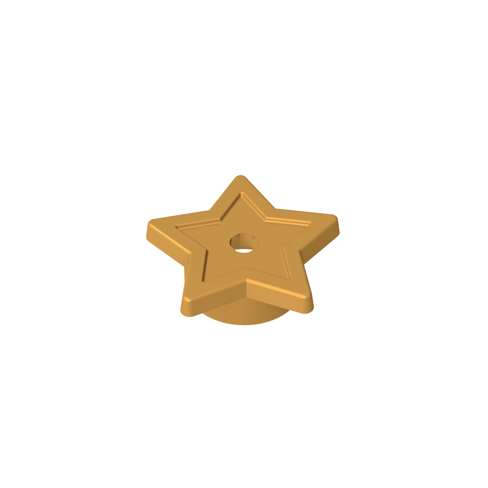 Star with Stud Holder-MyGobricks